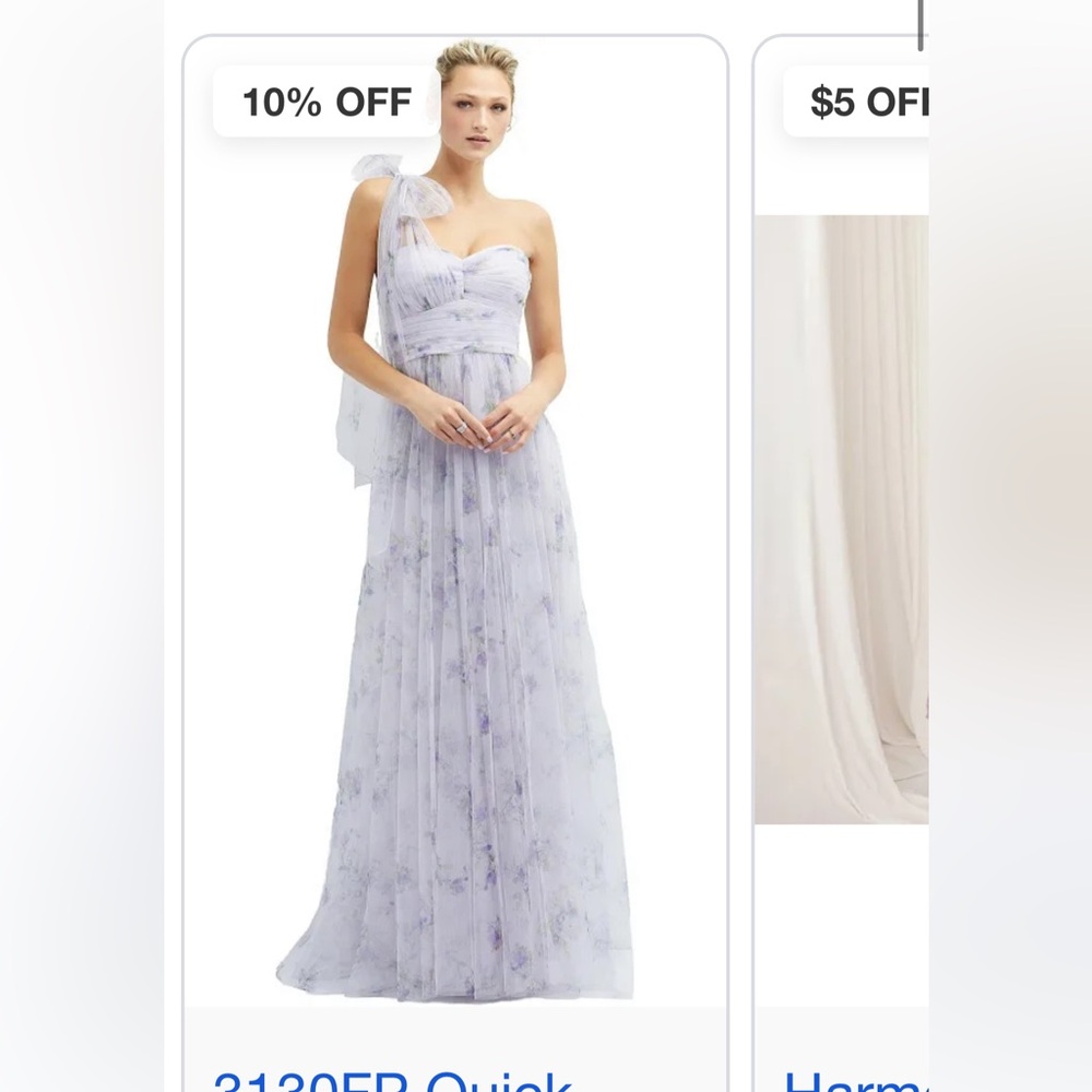 Elegant Lavender Floral Gown